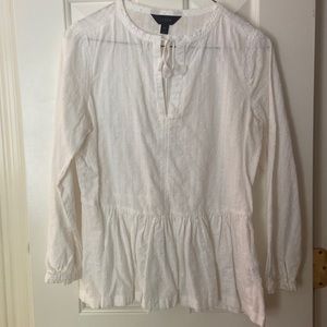 Jcrew white 00 womens blouse